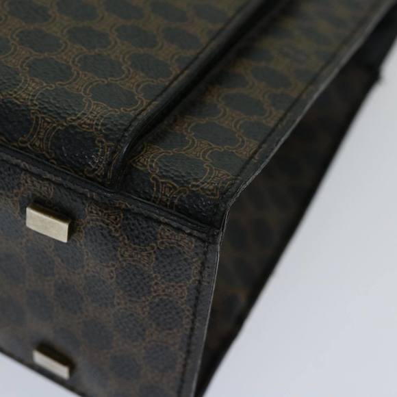 CELINE Macadam Canvas Hand Bag PVC Black Auth 69608 - Picture 15 of 16